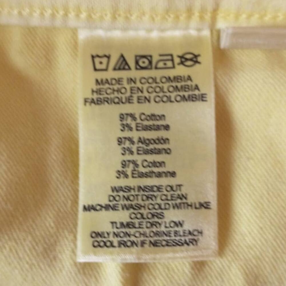 Michael Kors Izzy Cropped Skinny Jeans. Women's Size 8. Yellow. - Picture 8 of 12